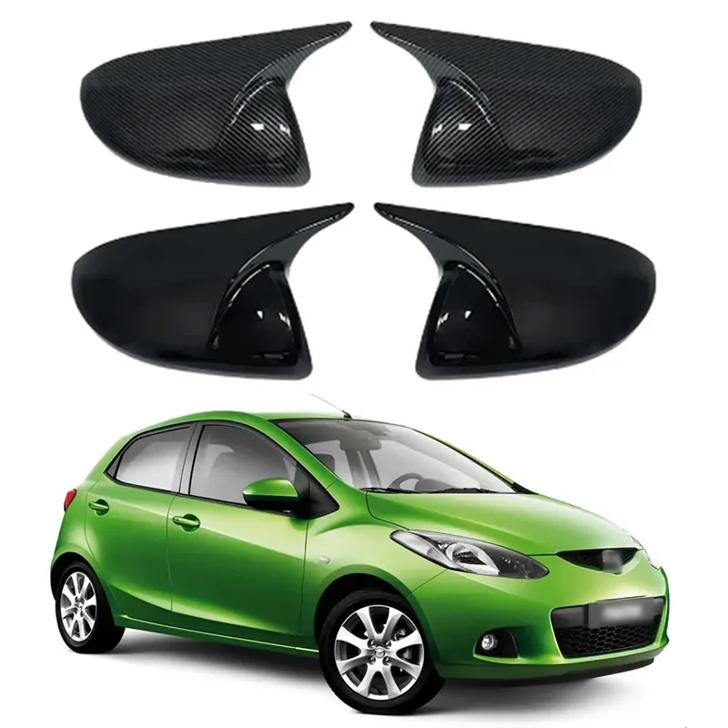 For Mazda 2 2009-2012 For Mazda 3 2009-2012 Rearview Mirror Cover Horn Shell Without Turn Signal