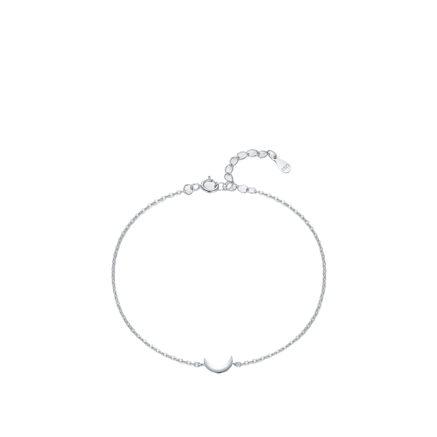 

Dawn's Jewel S925 Sterling Silver Cold Style Personalized Minimalist Crescent Bracelet Ins Fashion Trendy Moon