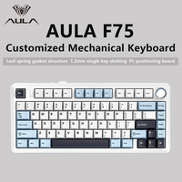AULA Mechanical Keyboard F75 2.4GWireless/Bluetooth/Wired Gaming Mechanical Keyboard Can Freely Switch Between Game/Office Modes