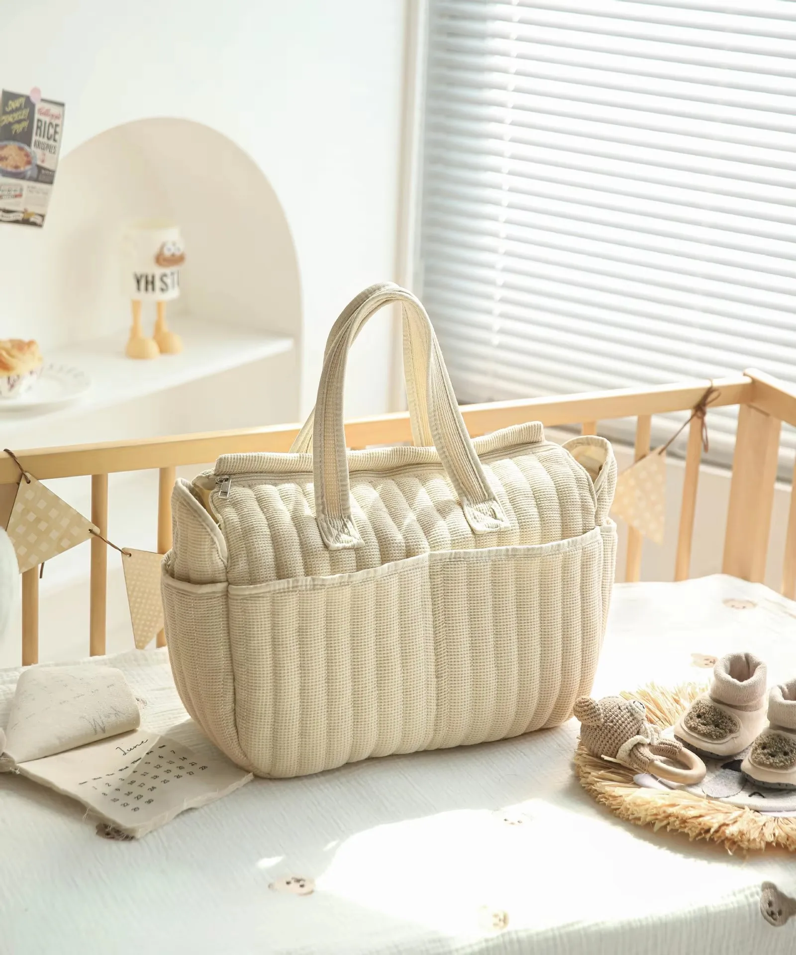 Fashion Baby Diaper Bag Luxury Designer Handbag for Women Mommy Tote Bag Waterproof Multi-functional Nursing Bag Baby Organizer