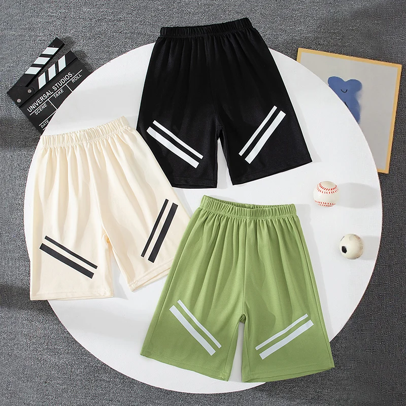 3-piece set of children's summer multi-color combination quick drying breathable shorts for boys and girls, casual sports pants
