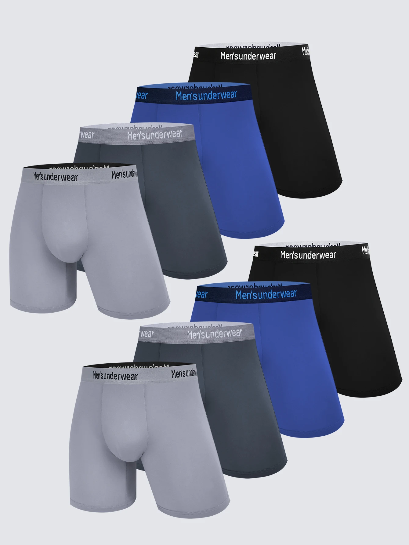 

8-piece Set Of Men's Solid Color Casual Comfortable Underwear Loose Plus Size Flat Corner Pants Youth Sports Comfortable Shorts