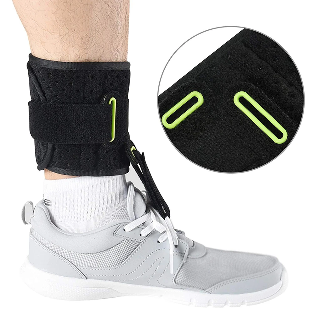 Ankle Support Drop Foot Brace Orthosis - Adjustable Wrap Compression For Improved Walking Gait, Prevents Cramps Ankle Sprains