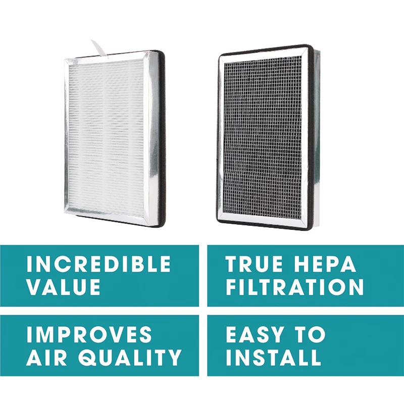 Replacement Filter Compatible with Medify MA-15 Series, 3-in-1 Composite Filtration with HI3 HEPA Filter, 2-Pack