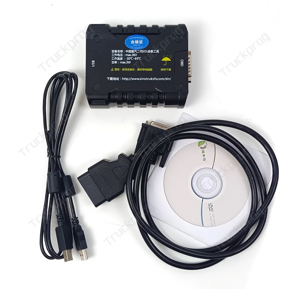 For Sinotruk EOL OBD Diagnostic Kit HOWO SHACMAN WeiChai Cnhtc Heavy Duty Truck Diagnostic Tool DENSO Common Rail Engine