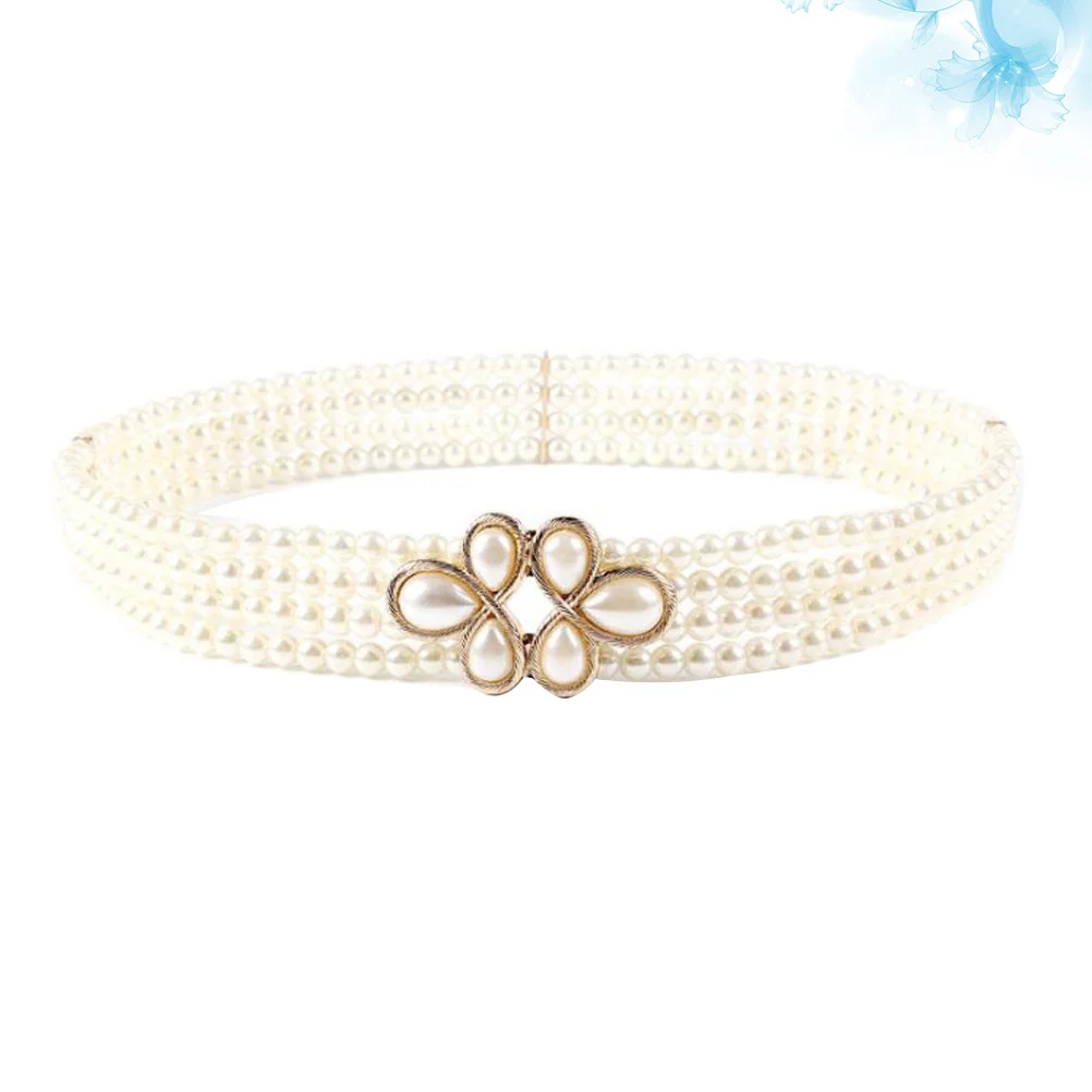 

Pearl Flower Waist Chain Wedding Bridal Waistband Imitation Pearl Belt For Bride Dress Bridesmaid Sash Belt For Wedding
