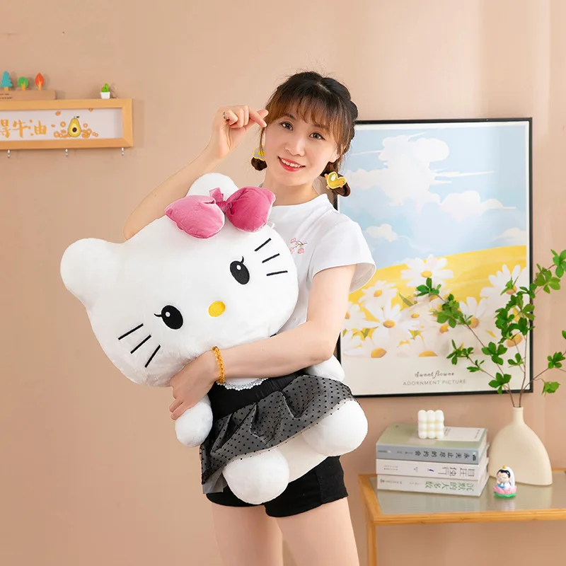 23/30Cm Donkere Rok Kuromi Pluche Speelgoed Sanrio Pop Melodie Kt Kat Zacht Knuffeldier Kt Kat Knuffels Kussenpop Geschenken