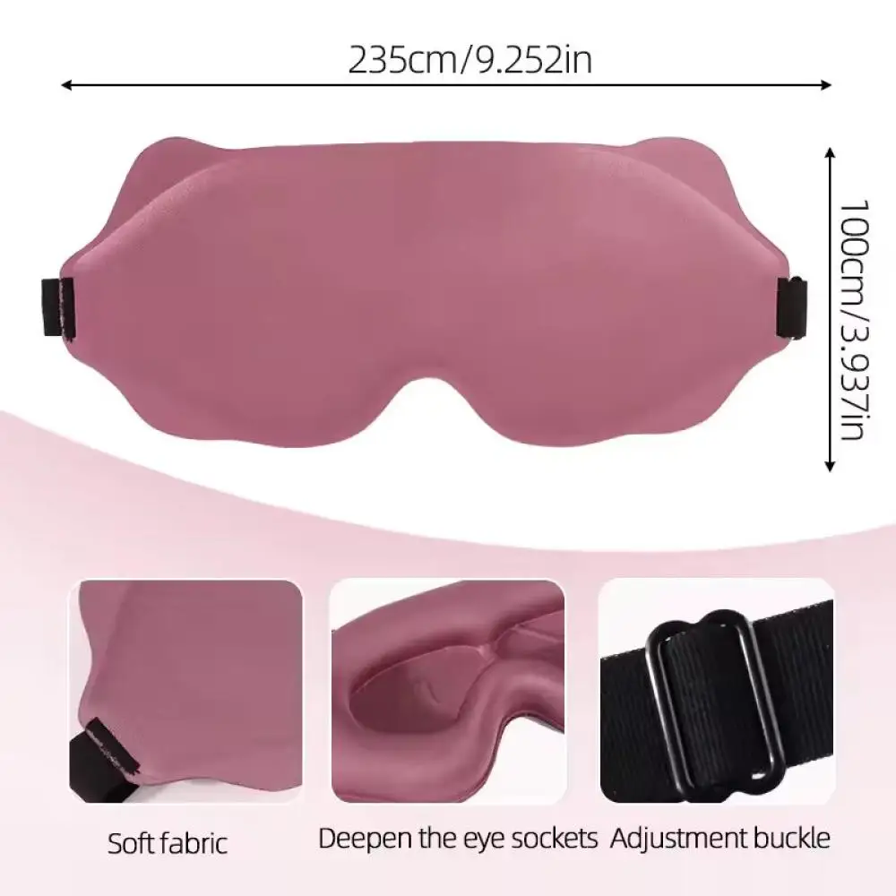 3D Sleeping Mask Block Out Light Sleep Mask For Eyes Soft Sleeping Aid Eye Mask for Travel Eyeshade Night Blindfold Eyepatch view 6