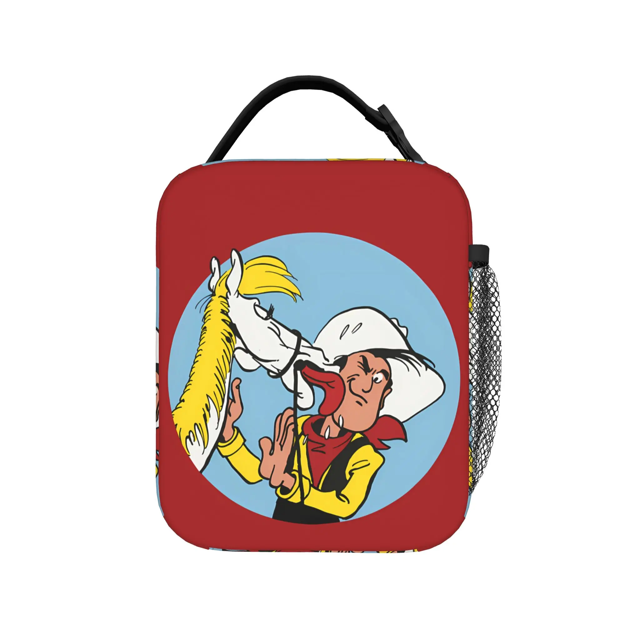 Lucky Luke Cartoon Comics Lunch Bag  Funny Lunch Box For Adult Travel Portable Cooler Bag Waterproof Print Thermal Lunch Bags
