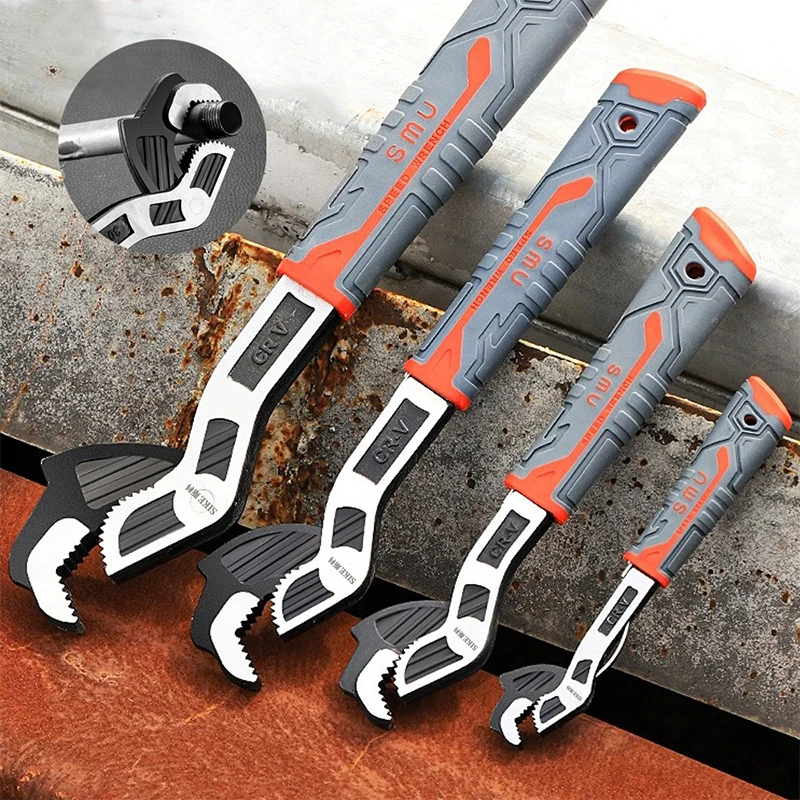 

6/8/10/12 inch niversal Multifunctional Self-Locking Wrench Fast Adjustable Wrench Bathroom Wrench Plumber Multi Hand Tool