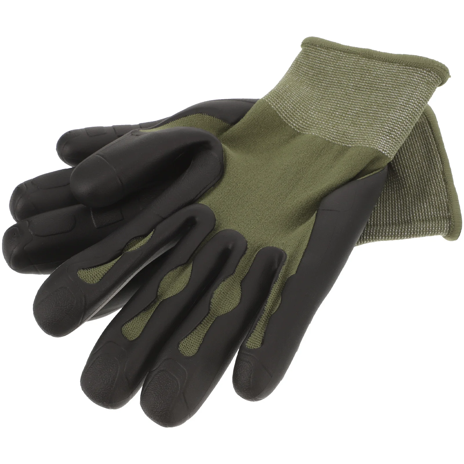 زوج واحد من القفازات الواقية للرجال، متينة ومقاومة للاهتراء، مقاومة للأحماض والقلويات، تصميم مريح، مناسب للصناعة