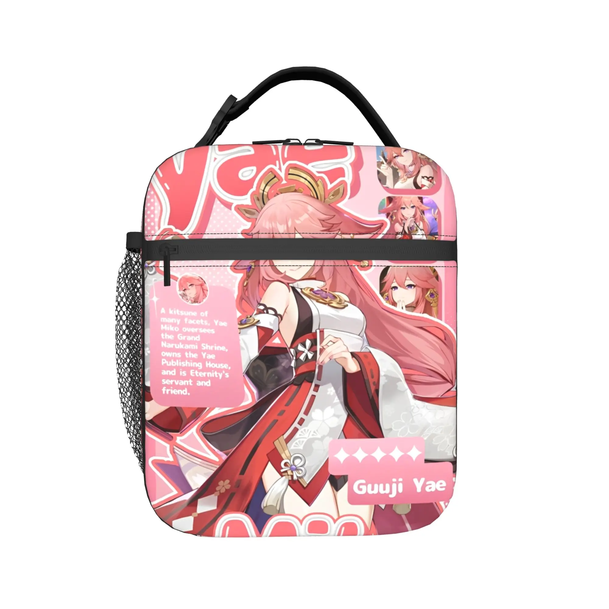 yae miko genshin impact Thermal Insulated Lunch Bags for Travel  Portable Food Bag Men Women Thermal Cooler Food Box