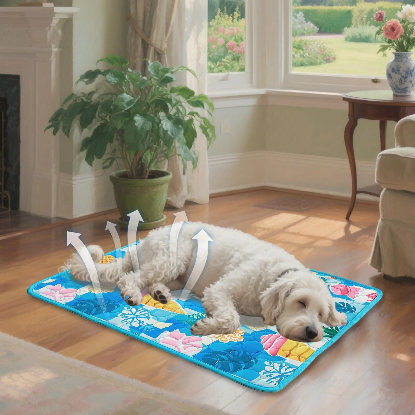 

Summer Pet ice silk mat Dog Cooling Mat Foldable Pet Dog Bed Blanket Breathable heat-relief pet mat Large dog Pet supplies