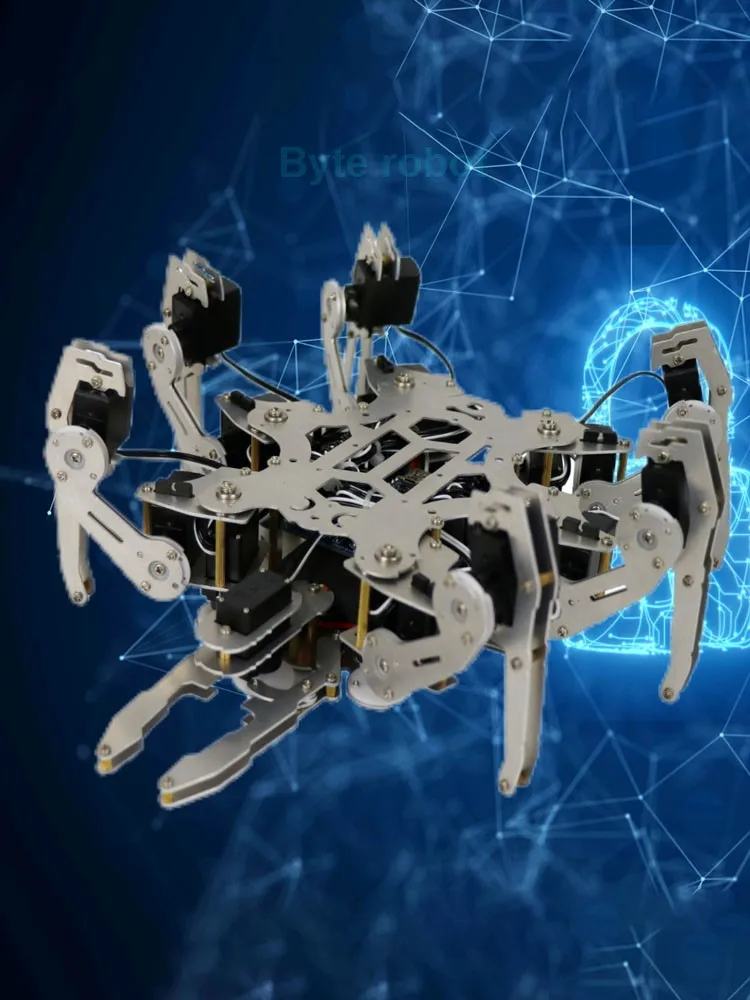 Araña Robot biónico Hexapod de 19 Dof con servos de 9g, juego de enseñanza con abrazadera de garra para Robot Arduino, Kit DIY, araña Robot programable