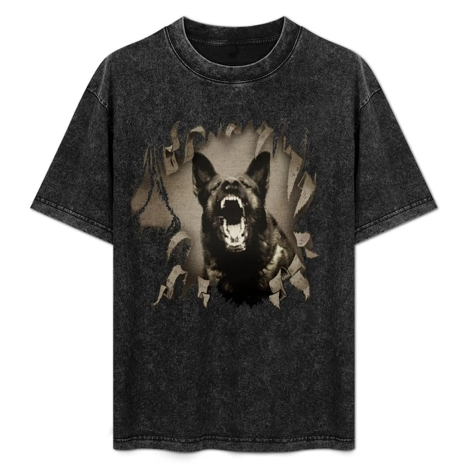 

German Shepherd Dog- GSD T-Shirt Simple Solid Color Crew Neck Tee