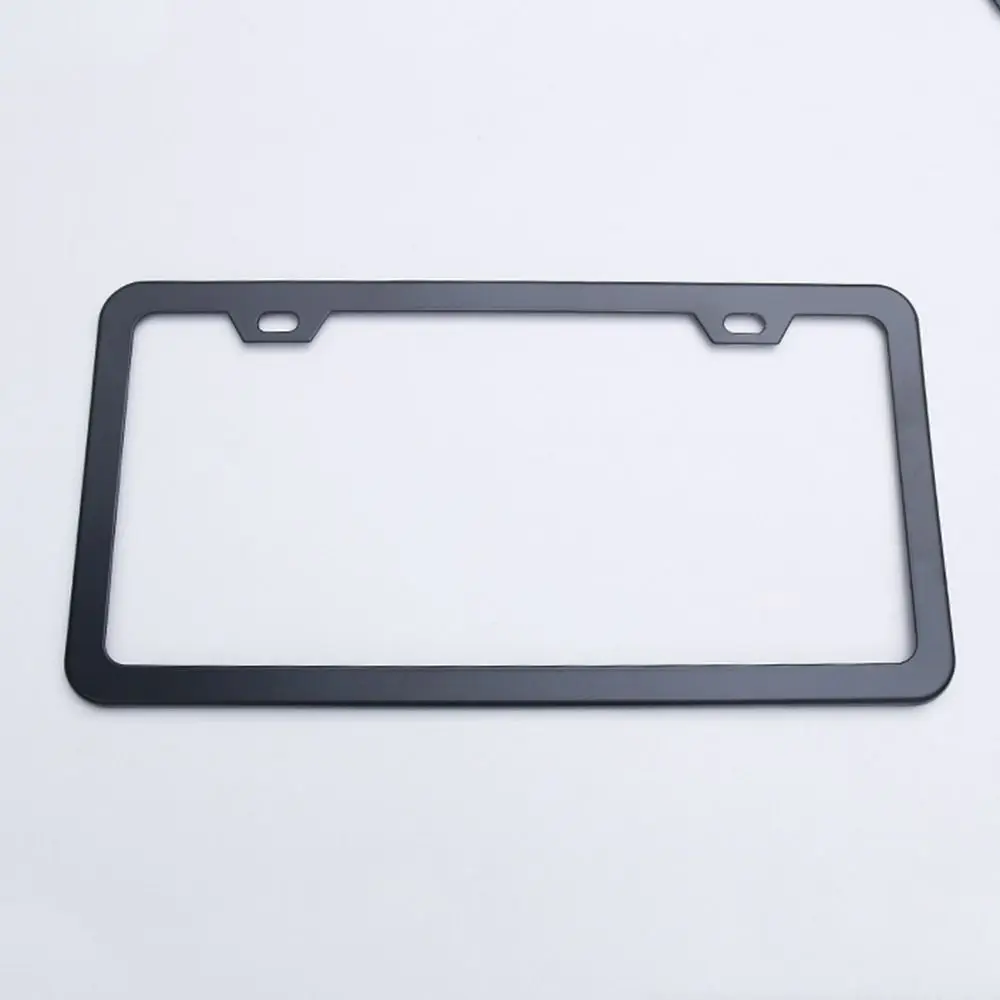 2 Buah Bingkai Plat Nomor Mobil 2 Lubang Anti Karat Penutup Plat Nomor Hitam dengan Tutup Sekrup Plat Nomor Truk Berkualitas Tinggi