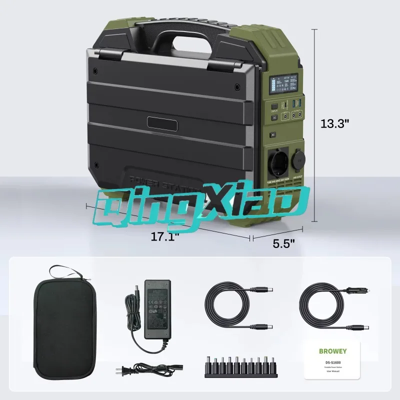 1000W Portable Solar Power Station Built In Solar Panel Emergency Backup Battery For Outdoor Camping Travel Home Display view 6