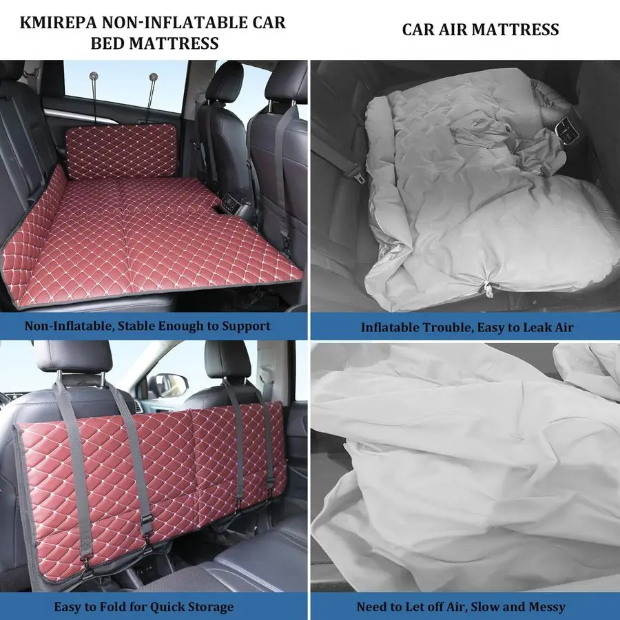 مرتبة سرير المقعد الخلفي للشاحنة، سرير سيارة محمول للشاحنات الكبيرة، سرير سفر قابل للطي مزدوج الجوانب F150 شاحنات ذاكرة الوصول العشوائي تويوتا نيسان