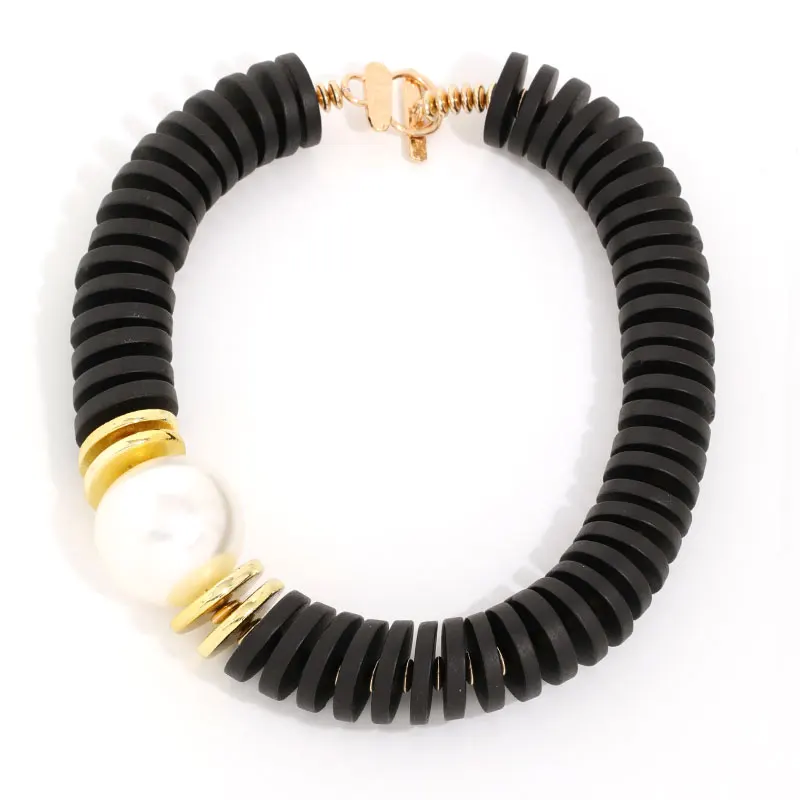 Statement Retro-Halskette mit Holzperlen, handgefertigt für Damen, trendiger Partyschmuck – Detail 4