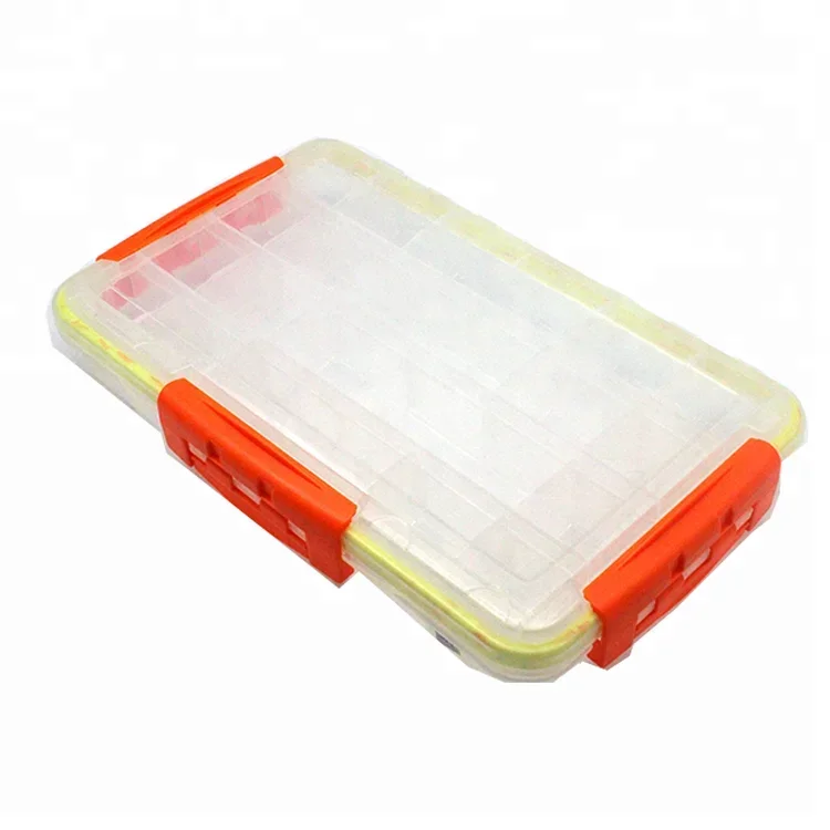 

Large Capacity 23 Compartments Transparent plastic fishing tackle Box