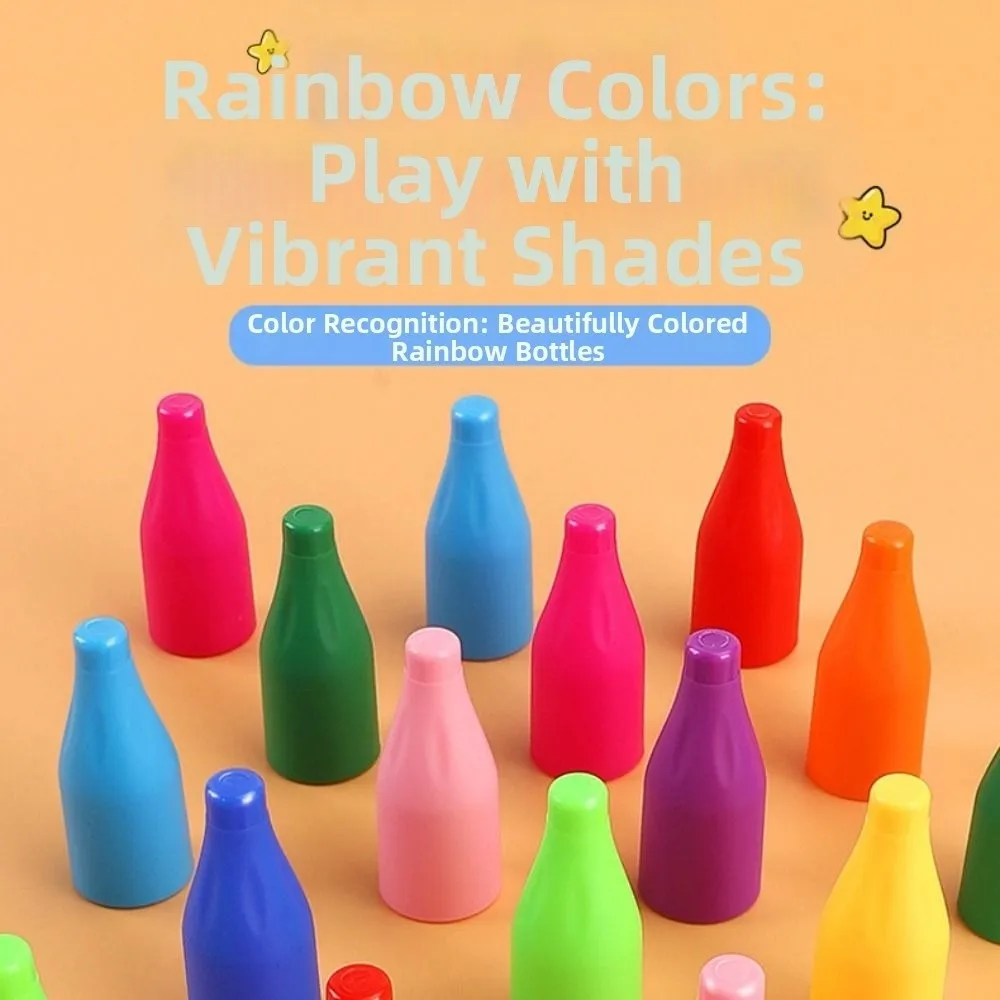 Jeu de correspondance de bouteilles créatif, 2 ensembles, pensée logique Interactive, jouets de tri des couleurs Montessori, éducation précoce