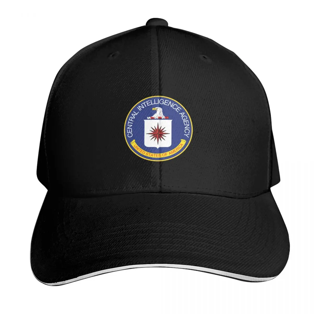 CIA Central Intelligence Agency Logo Baseball Cap Contrast Two Tone Brim Snapback Flat Bill Strapback Dad Hat