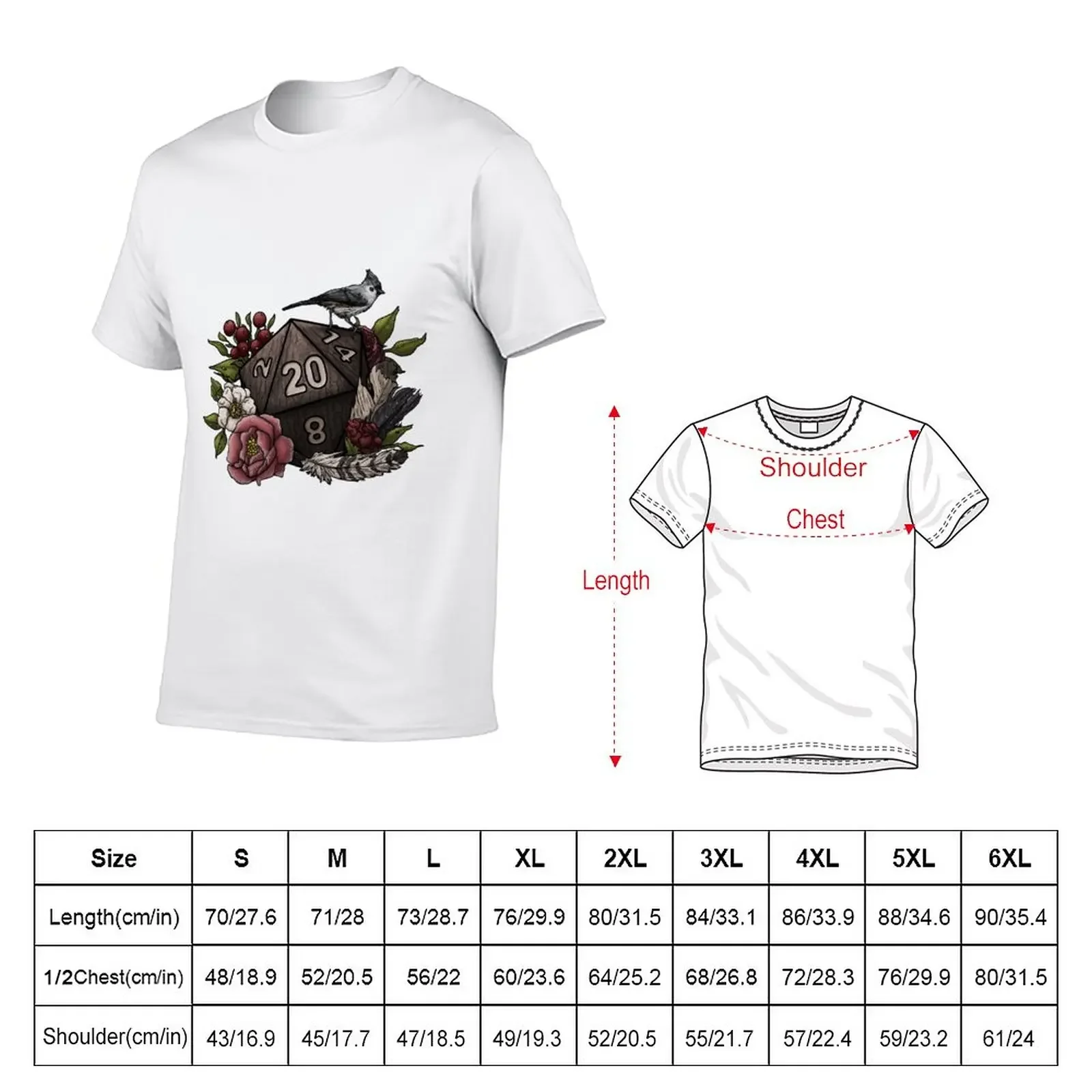 New Druid Class D20 - Tabletop Gaming Dice T-Shirt oversized t shirt sweat shirt aesthetic clothes plain t shirts men