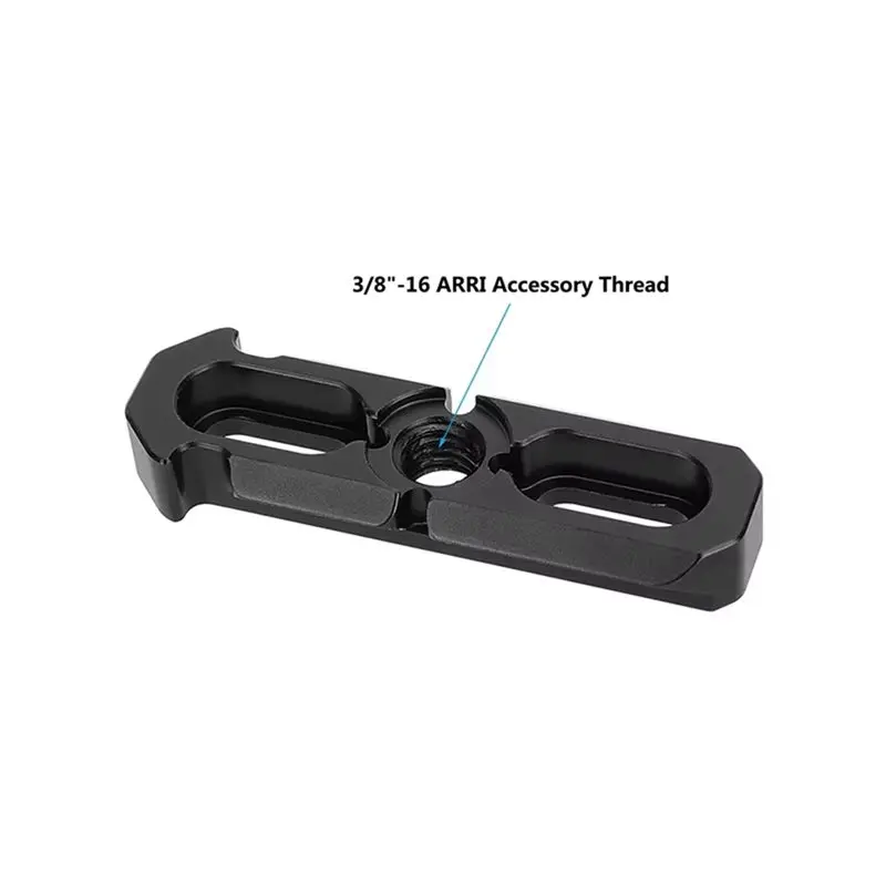 ABGI-Aluminium Schnellwechsel-68-mm-NATO-Schiene mit ARRI-Halterung & 1/4"-Buchse auf 3/8"-Stecker-Adapter für Kamerakäfig-Erwei – Detail 6
