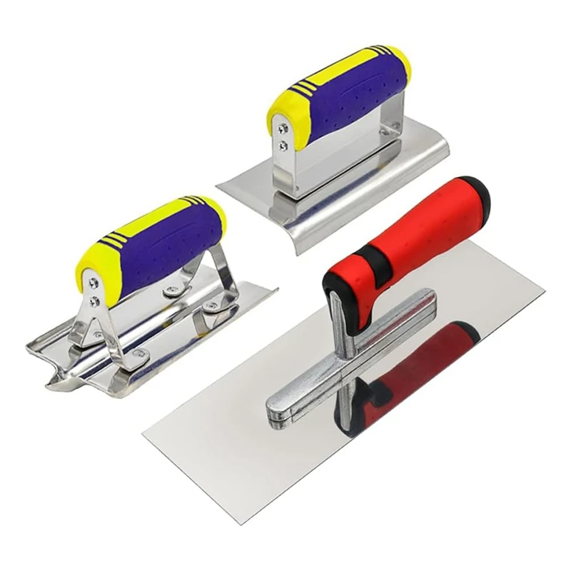 

2025 New Concrete Tool Set 3 Piece Stainless Steel Flat Handle Spade Cement Kit Masonry Building Craft Kit