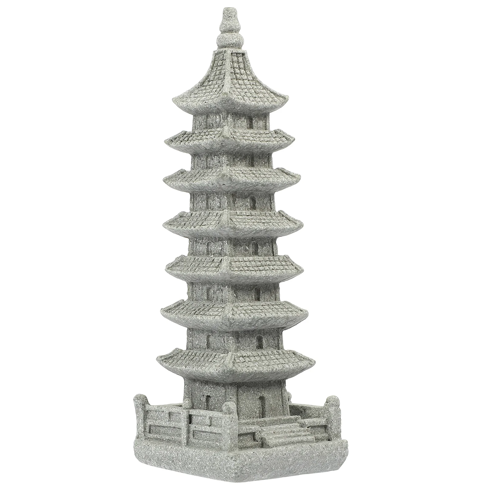 Stone Pavilion Decoration Bonsai Flower Pots Decorations Simulation Decors Zen Ornament Meditation Adorn - Image 3