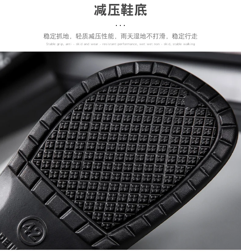 Rutschfeste Kochschuhe für Herren, Slip-On-Hausschuhe, Clogs, leichte EVA-Arbeitsschuhe für Küchen, Hotels, wasserdichte, ölbeständige Sandalen – Detail 5
