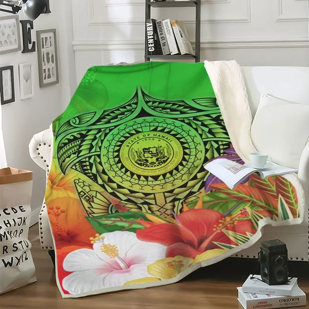 

CLOOCL модное теплое одеяло с татуировкой викингов в полинезийском стиле, гибискус, постельное белье с 3D принтом, домашний декор, покрывало, одеяло, Прямая доставка