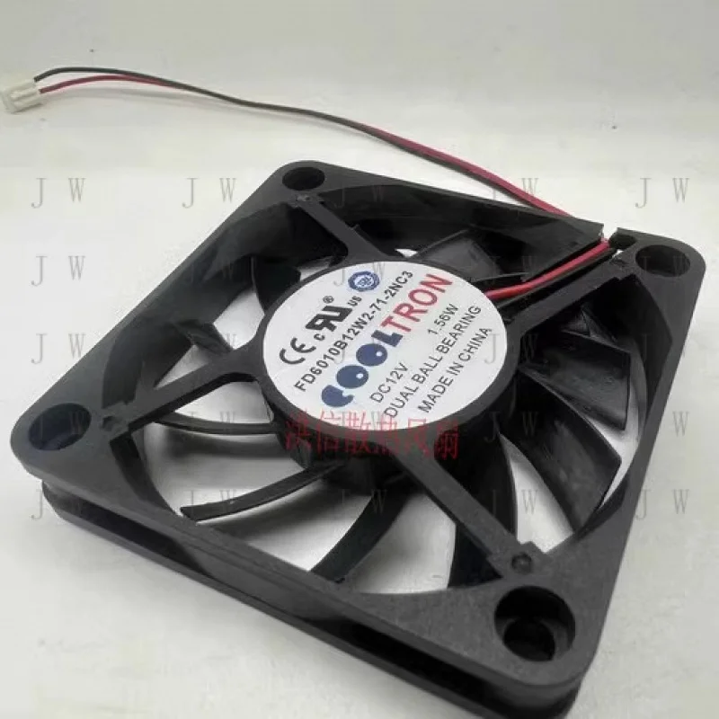 DDW   1PCS for COOLTRON FD6010B12W2-71-2NC3 DC12V 1.56W 2-Wire Cooling Fan 60MM