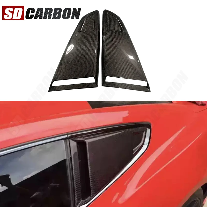 

Carbon Fiber For Ford Mustang ROBOT Style black Car Styling Rear Window Louvers Car Rear Window Blinds Side Tuyere Louvers Vent