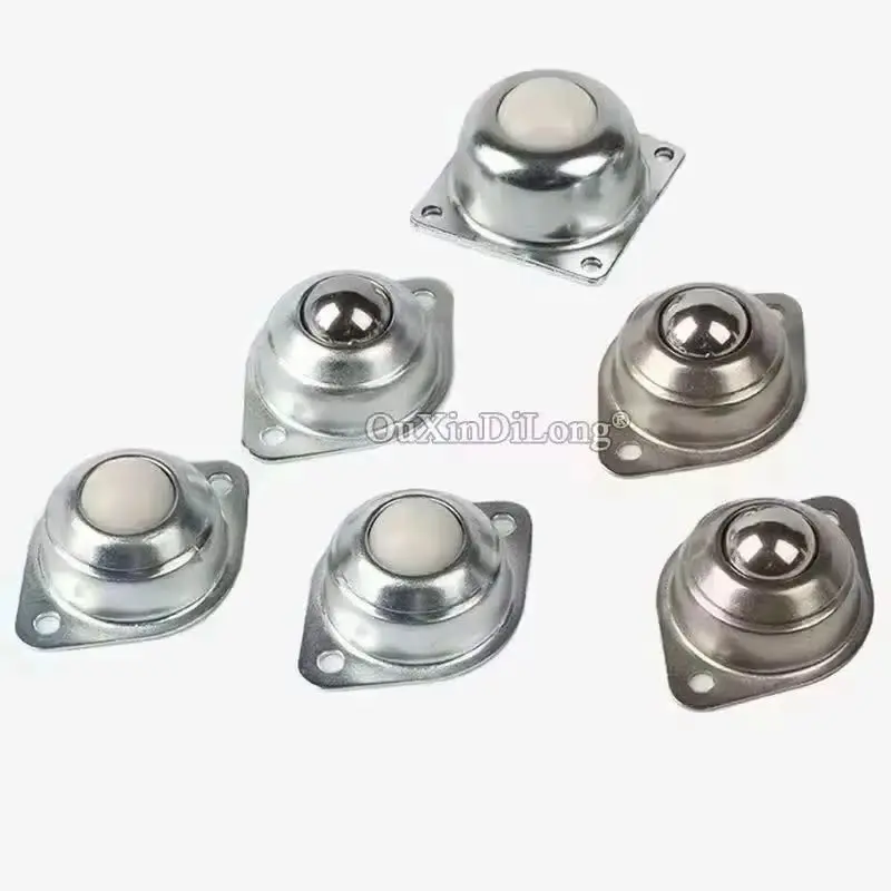 10PCS Universal Ball Transfer Unit 304 Stainless Steel/Bearing Steel/Nylon Ball Bearing Bull Eye Wheels Conveyor Rollers Sliders