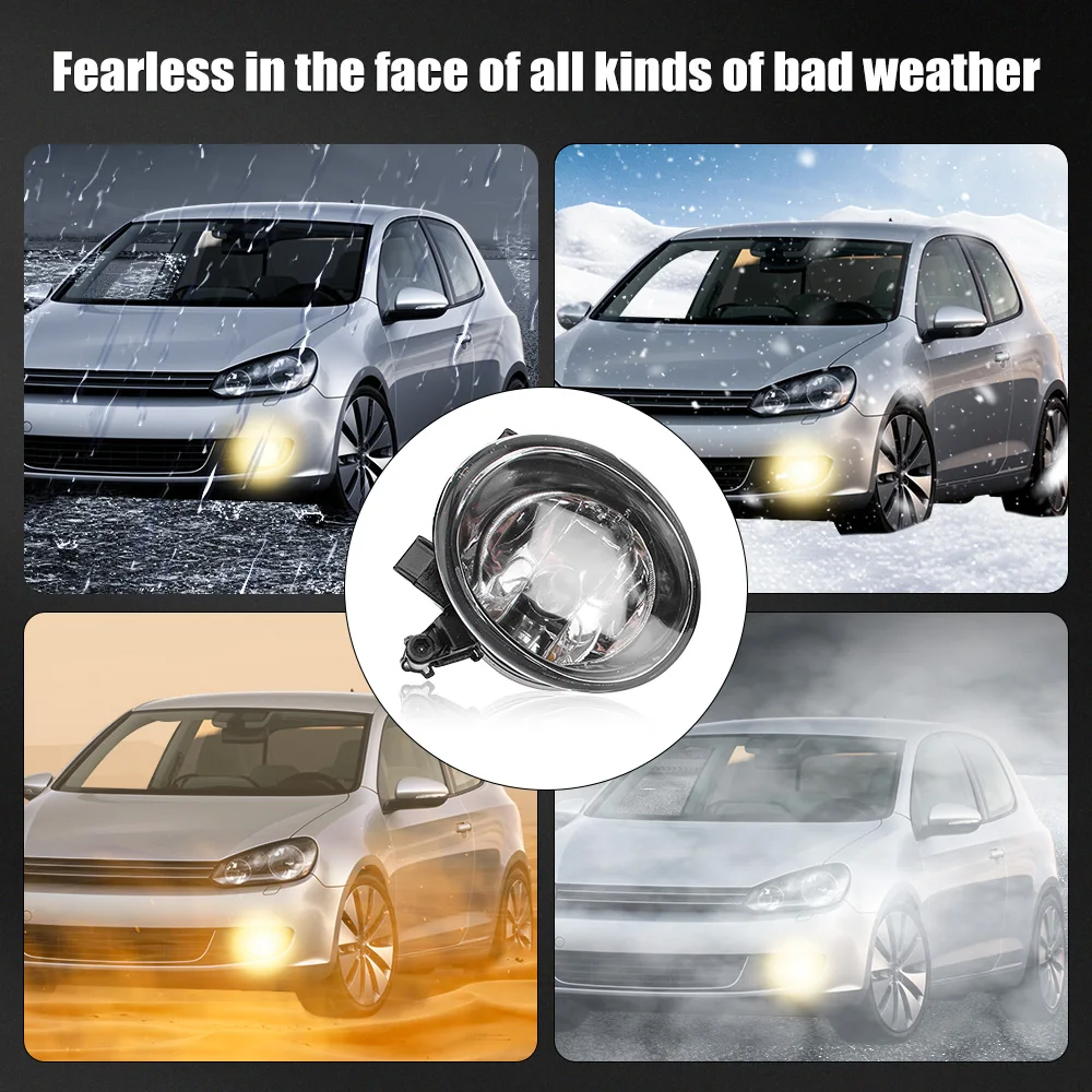 1/2Pcs Car Fog Lights Headlight Front Bumper Fog Lamp for VW JETTA MK6 Golf EOS TIGUAN Beetle XUE Car Accessories