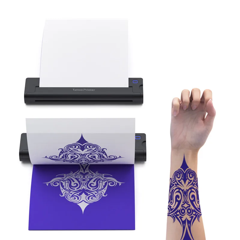 A41 portátil impressora de tatuagem mini térmica sem tinta bluetooth impressora de documentos sem fio compatível com android/iphone/ipad/pc