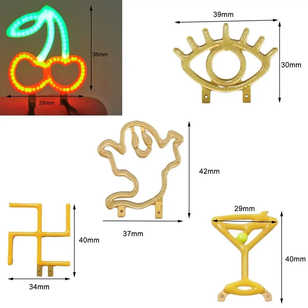 Cartoon Shape 3V LED COB Lamp Piece Decorative Color LED Chips Color Atmosphere Light Creative Light Source