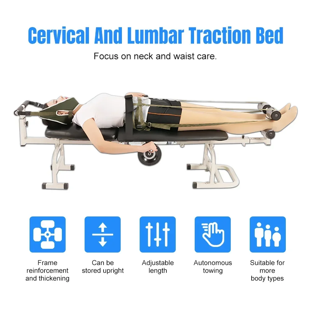 Adjustable Canvas Lumbar Traction Belt Bed Traction Bed Body Stretch Spine Ankle Vertebra Fatigue Minor Injurie Tensioner Brace