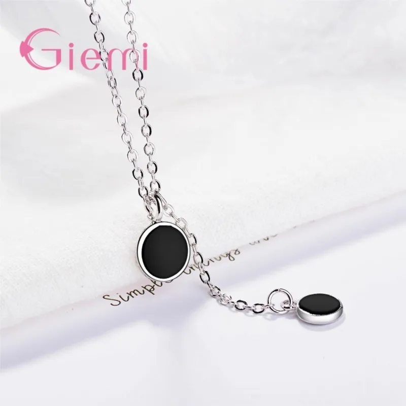 Simple Style Elegant Pendant Necklace For Women 925 Sterling Silver Jewelry Pretty Anniversary Gift Charm Exquiaite Torque