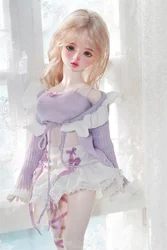 BJD /SD Doll Clothes Toys Cute Sets Girls Beautiful Lacy Dress Yellow Pink Purple 1/4 Soft Short Skirt Gifts Doll Accessories