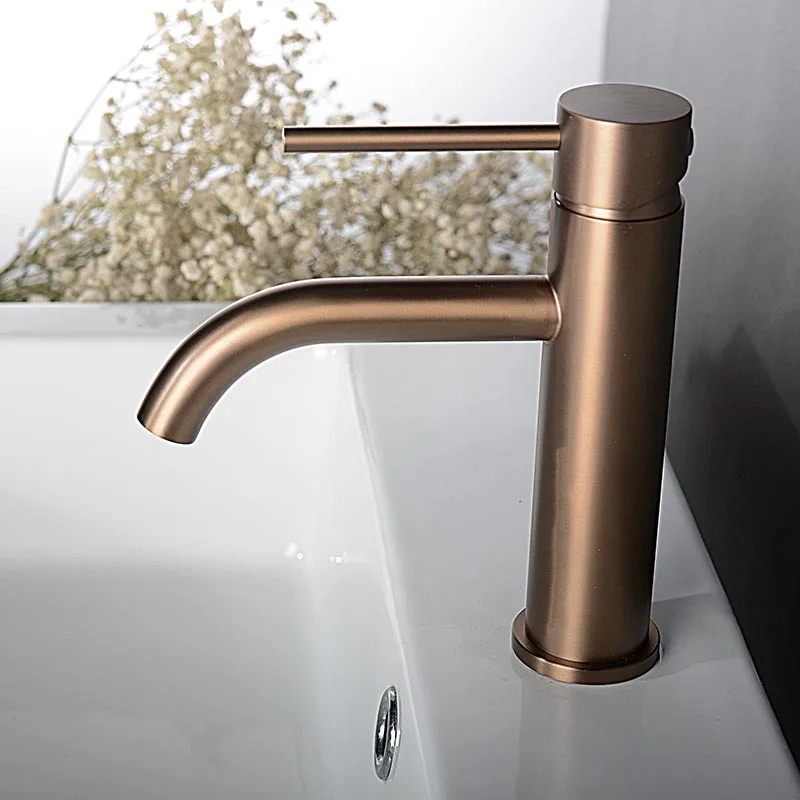 Four color optional bathroom washbasin faucet, deck installation, single hole handle, hot and cold mixing faucet