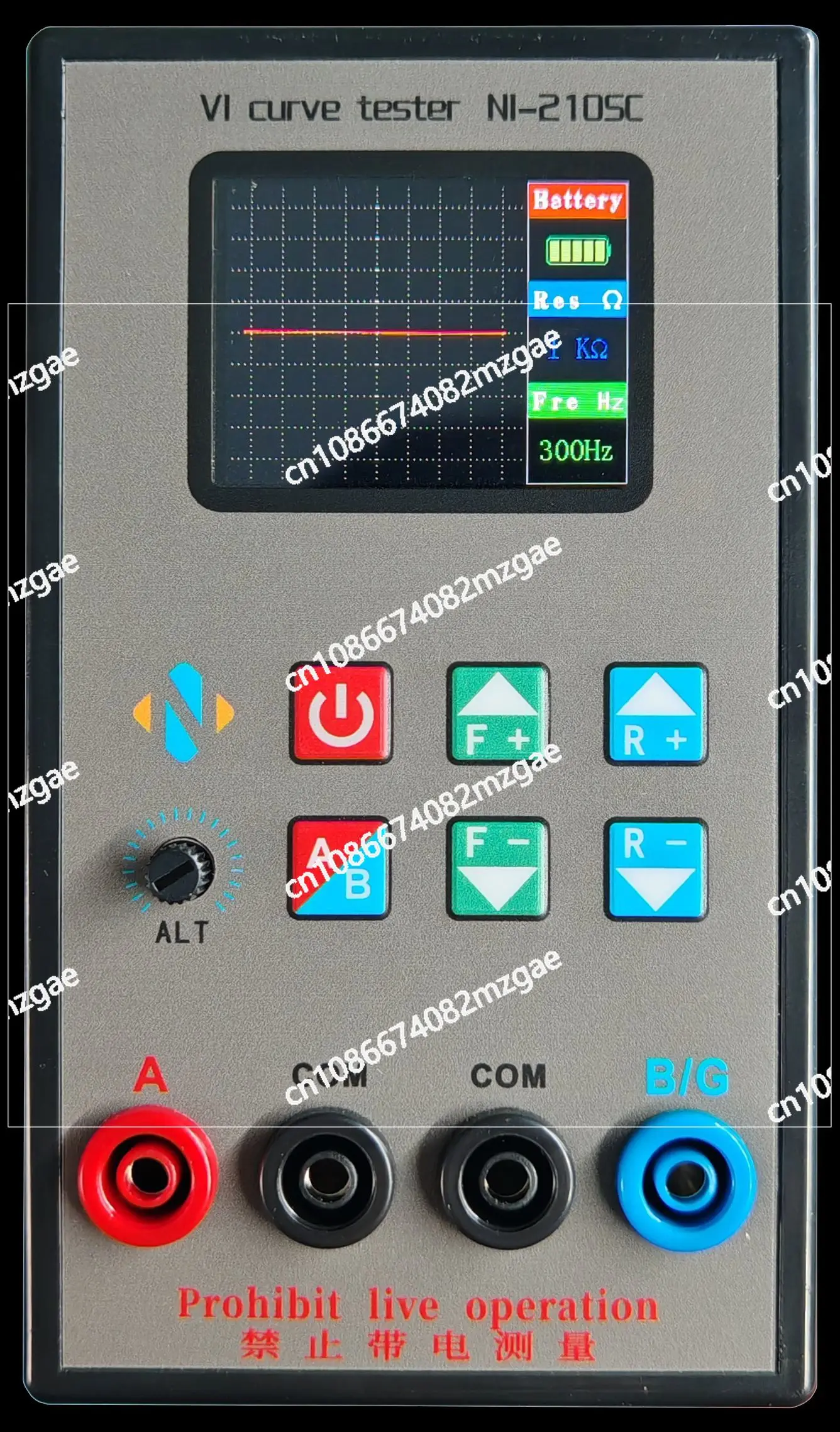 NI-210SC Portable Dual Channel VI Curve Tester 18 Levels Frequencies Adjustable with 2.0-inch TFT Screen