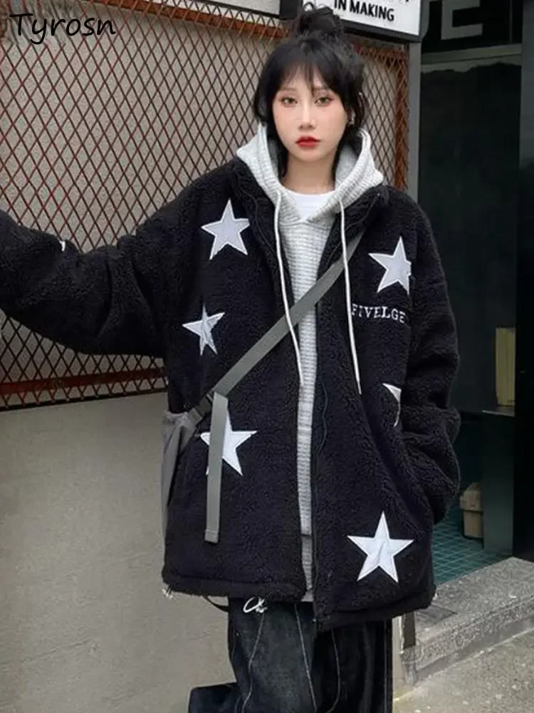 

Parkas Women Y2k Design Personality Warm Fashion All-match Loose Unisex Korean Style Casual Winter Thicken New Retro Streetwear