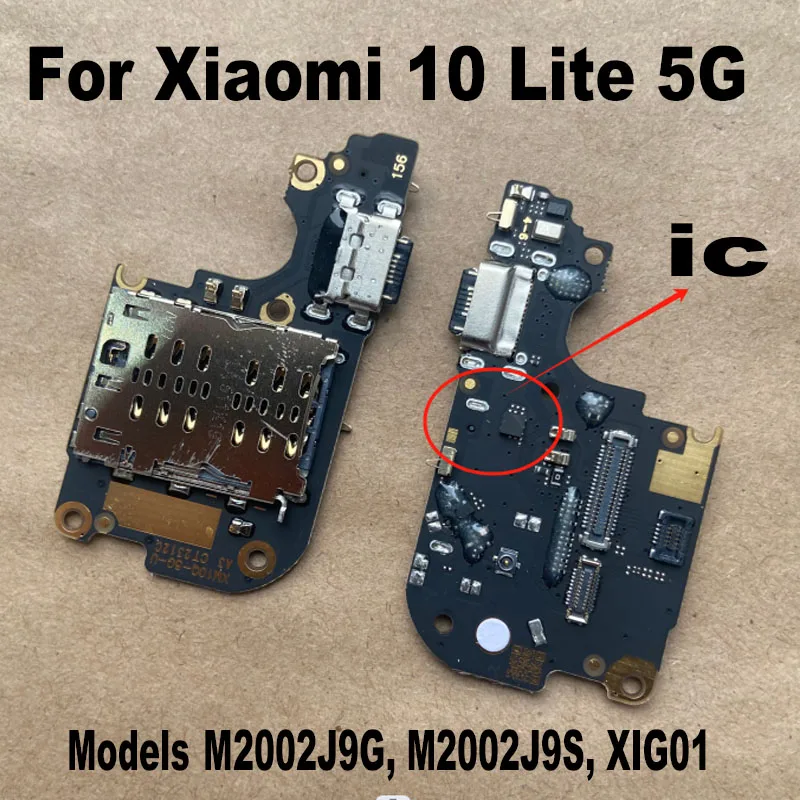 

Для Xiaomi 10 LITE 5G USB зарядный док-порт с микрофоном IC микрофон быстрое соединение плата гибкий кабель запасные части