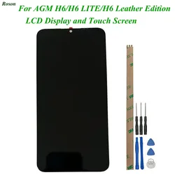 For 6.56inch AGM H6 H6 LITE LCD Display and Touch Screen+Assembly Repair Parts With Tools Adhesive For AGM H6 Leather Edition