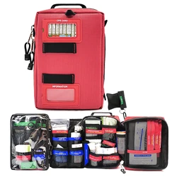 Grande Kit de Primeiros Socorros para Sobrevivência ao Ar Livre, Kit de Emergência, Saco de Resgate, Cuidados Ferido, Equipamento Médico para Caminhadas, Camping, Caça, Viagem