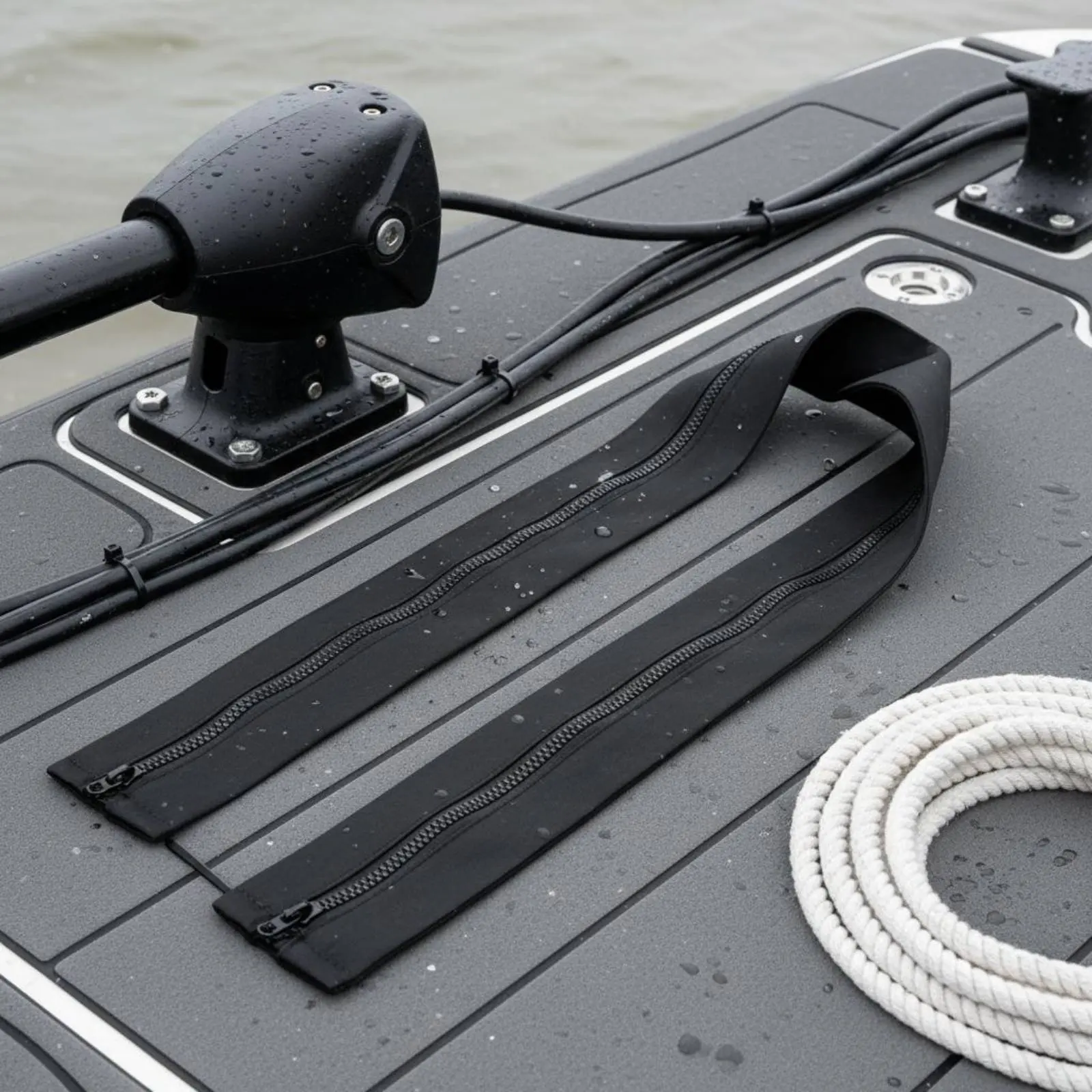 

Trolling Engine Cable Sleeve Abrasion Resistant Zipper Cable Cover Boat Wire Cover Vibration Reduction Marine Accessory