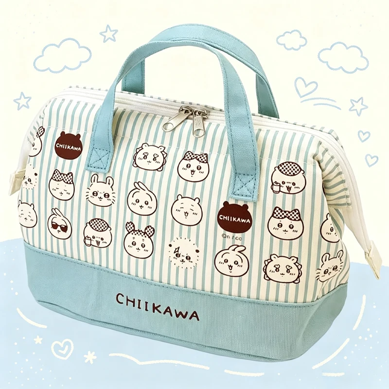 New Girl Boy Chiikawa Portable Lunch Bag Keep Cold Insulation Lunch Box Bag Student Office Worker Lunch Bag Bags for Woman