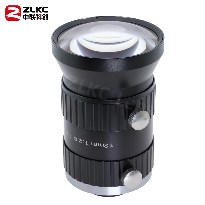 ZLKC 20MP High Resolution 12mm Fixed Focal Lens 4/3'' F2.8 Manual Aperture C Mount Large Sensor Size for Machine Vision CCTV Len